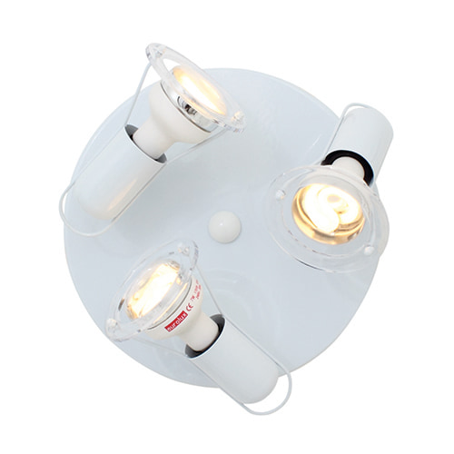 Mini Disc 3LT Spotlight Plate Satin Chrome R50 — shown in white