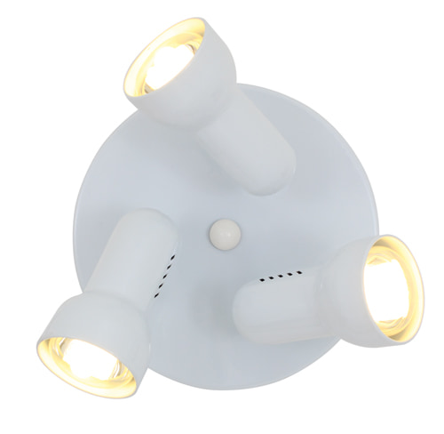 Turbo 3LT Spotlight Plate Satin Chrome R63 — shown in white