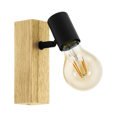 Townshend3 1LT Spotlight Bar Wood & Black E27