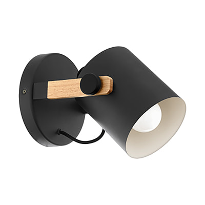 Hornwood 1LT Spotlight Black & Brown E27