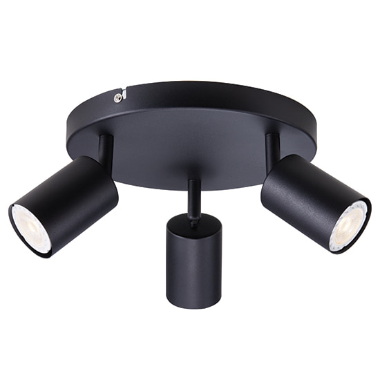 Urban Trio 3LT Spotlight Plate Black GU10