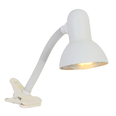 Student Desk Clamp Lamp White