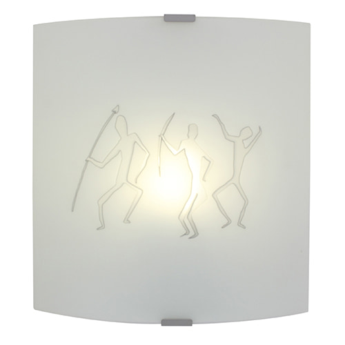 Grafik Ethnic Wall Light 280mm Silver