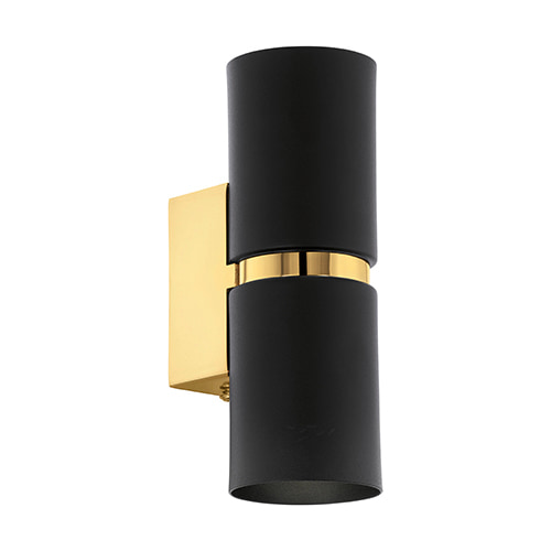 Passa Round Wall Light Black & Gold