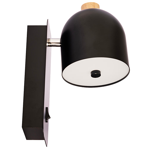 Wall Light with Switch Black
