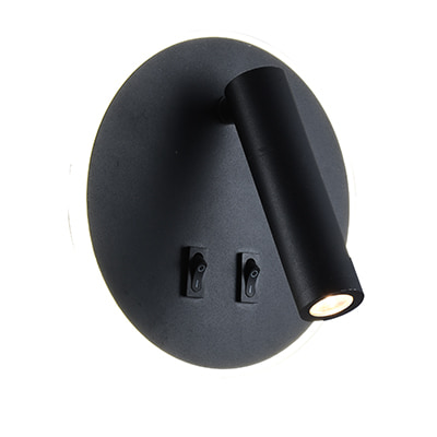 Metal Round Wall Light 160mm Black