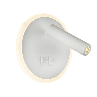 Metal Round Wall Light 160mm White