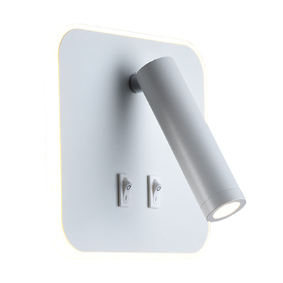 Metal Square Wall Light 155mm White