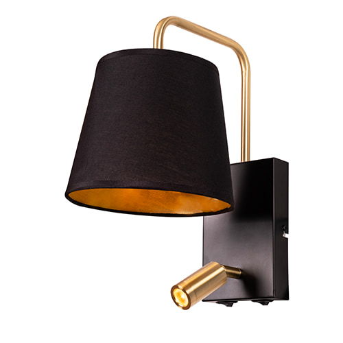 Duo Wall Light Matt Black & Gold